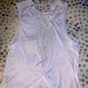 Fabletics OPEN BACK White Workout Top! Sz S
